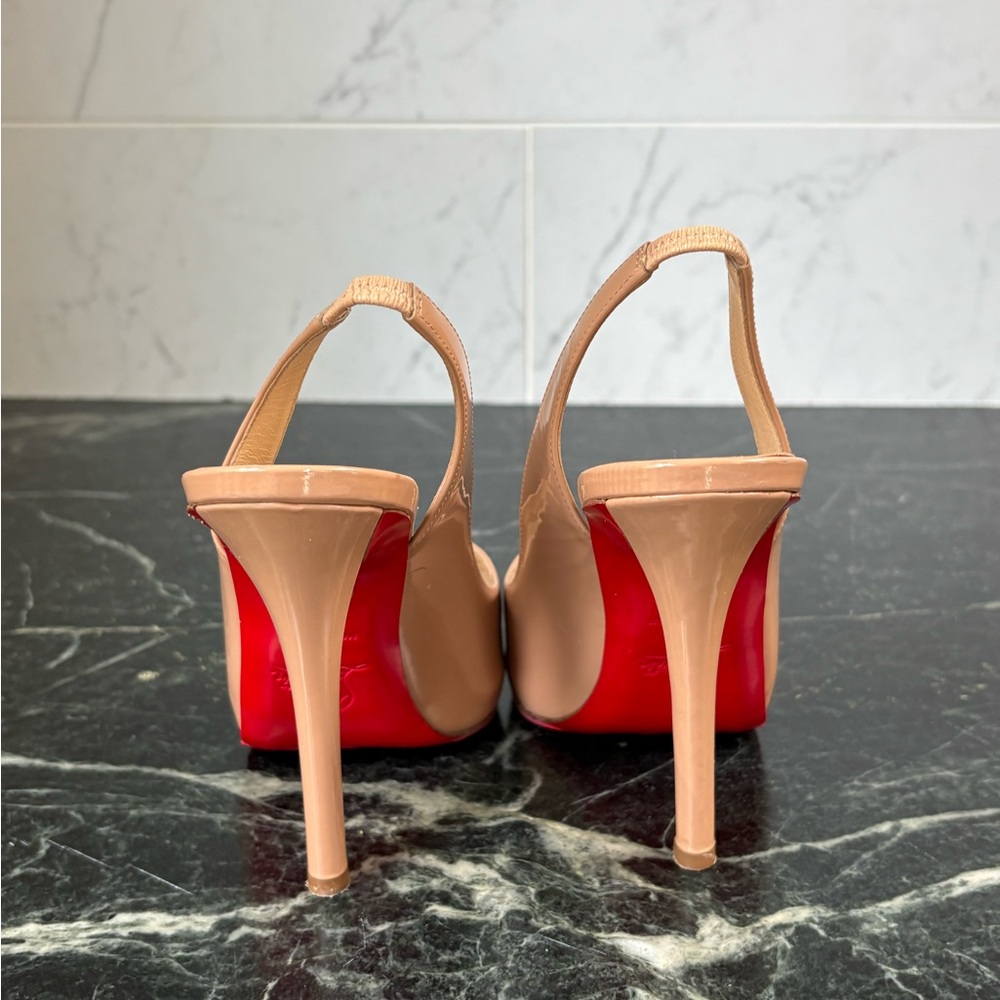 Louboutin slingback peep toe heels - Picture 3 of 13